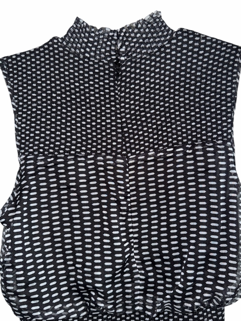 Area Star Mock Neck Sleeveless Smocked Midi Dress in Black size M NWT - Picture 5 of 11